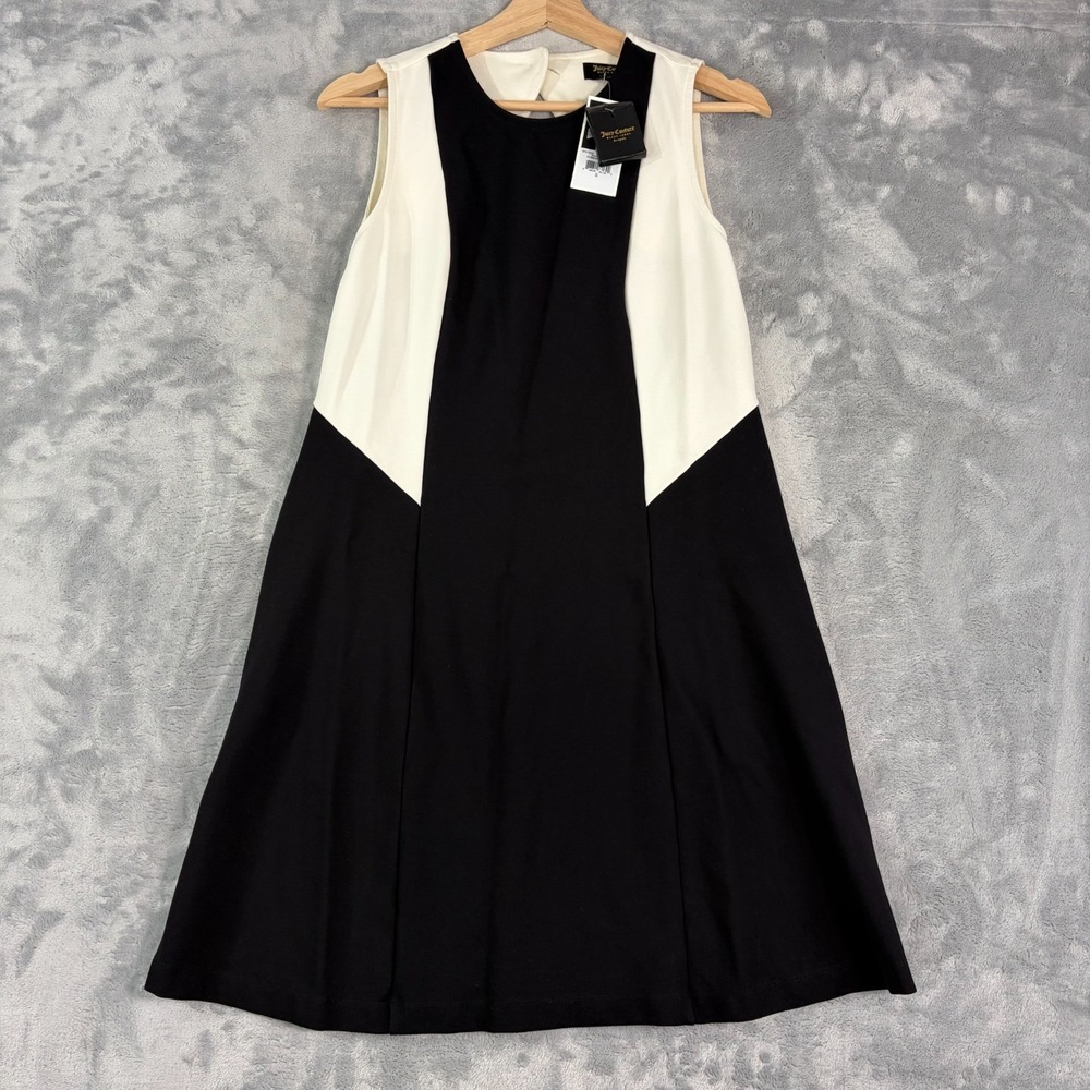 Juicy Couture Angel Dress Women's Black Ivory Sleeveless Size Small NWT